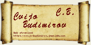 Cvijo Budimirov vizit kartica